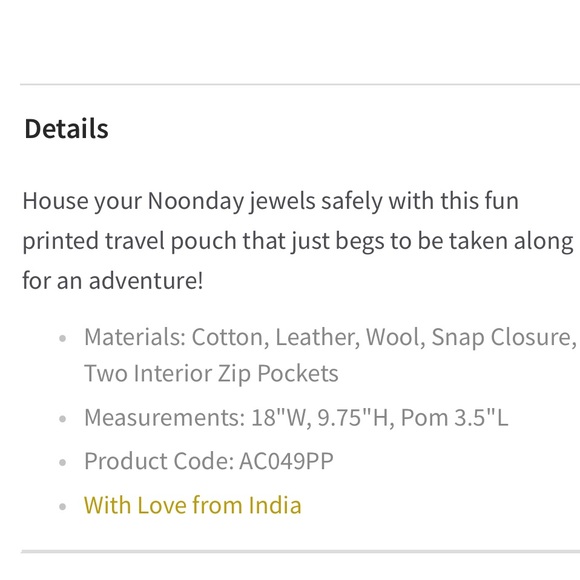 Noonday Collection Postmark Jewelry Roll - Picture 9 of 15